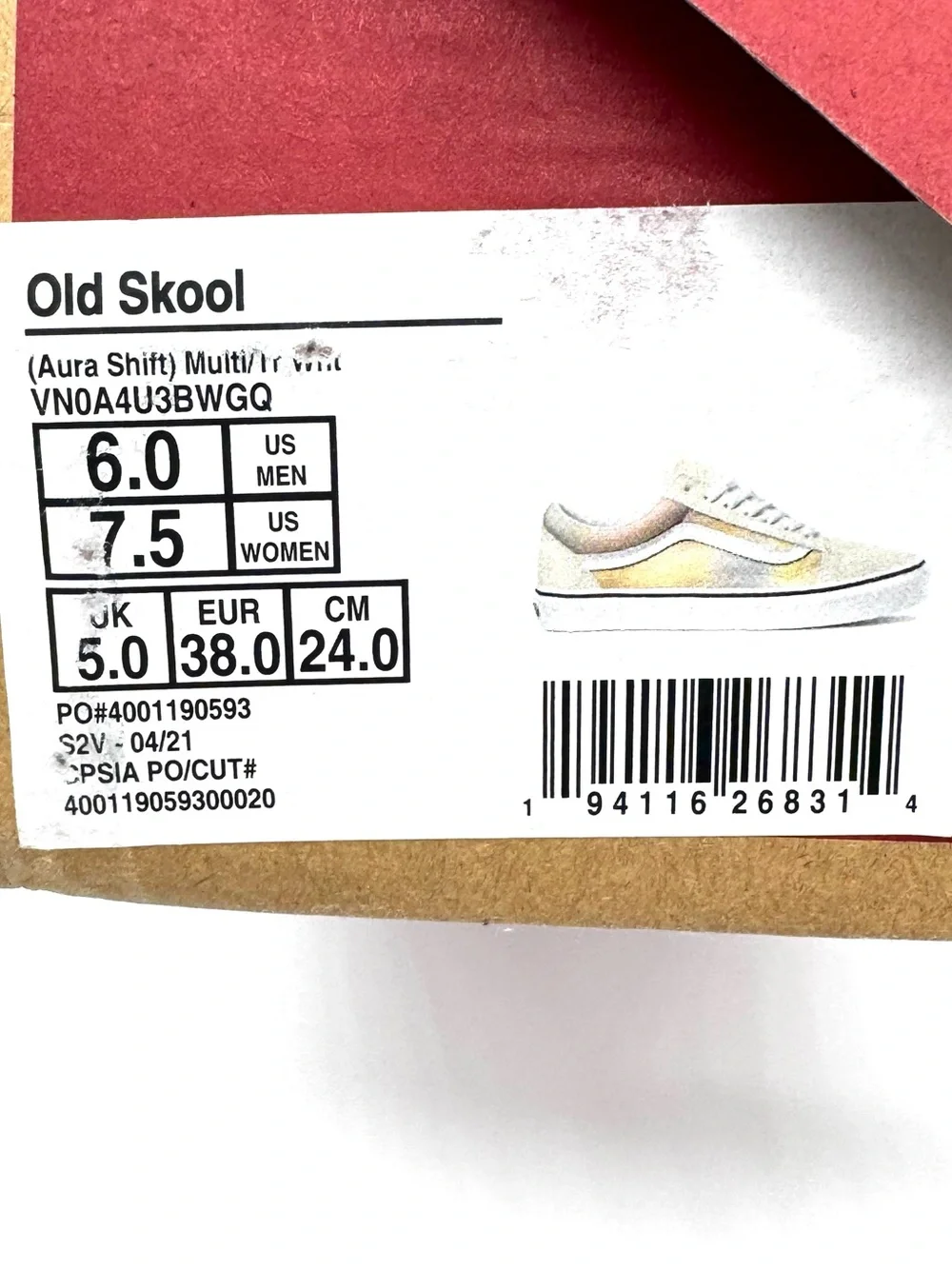 Women’s Old Skool Vans - Cream/Pink/Yellow